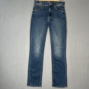 Mother The Mid Rise Dazzler Ankle Jeans Healing Jar Wash Blue- 26